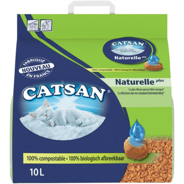 Catsan - Litière chat naturelle & compostable Le sac de 10L